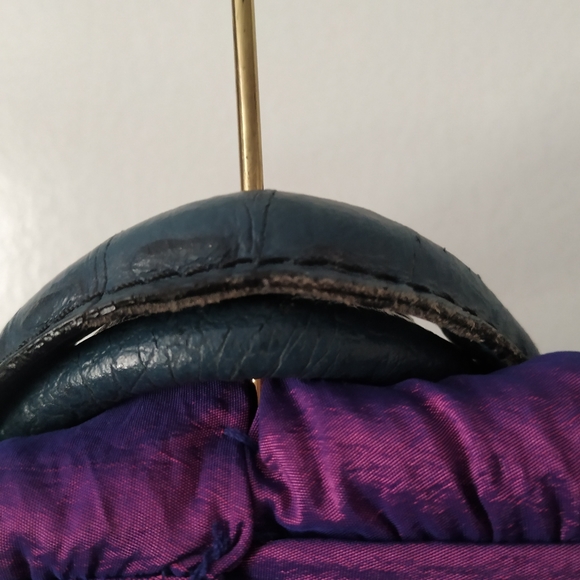 Genuine Leather Navy Blue Purse - Picture 3 of 6